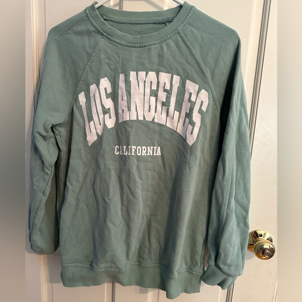 Teal aesthetic Los Angeles Crewneck